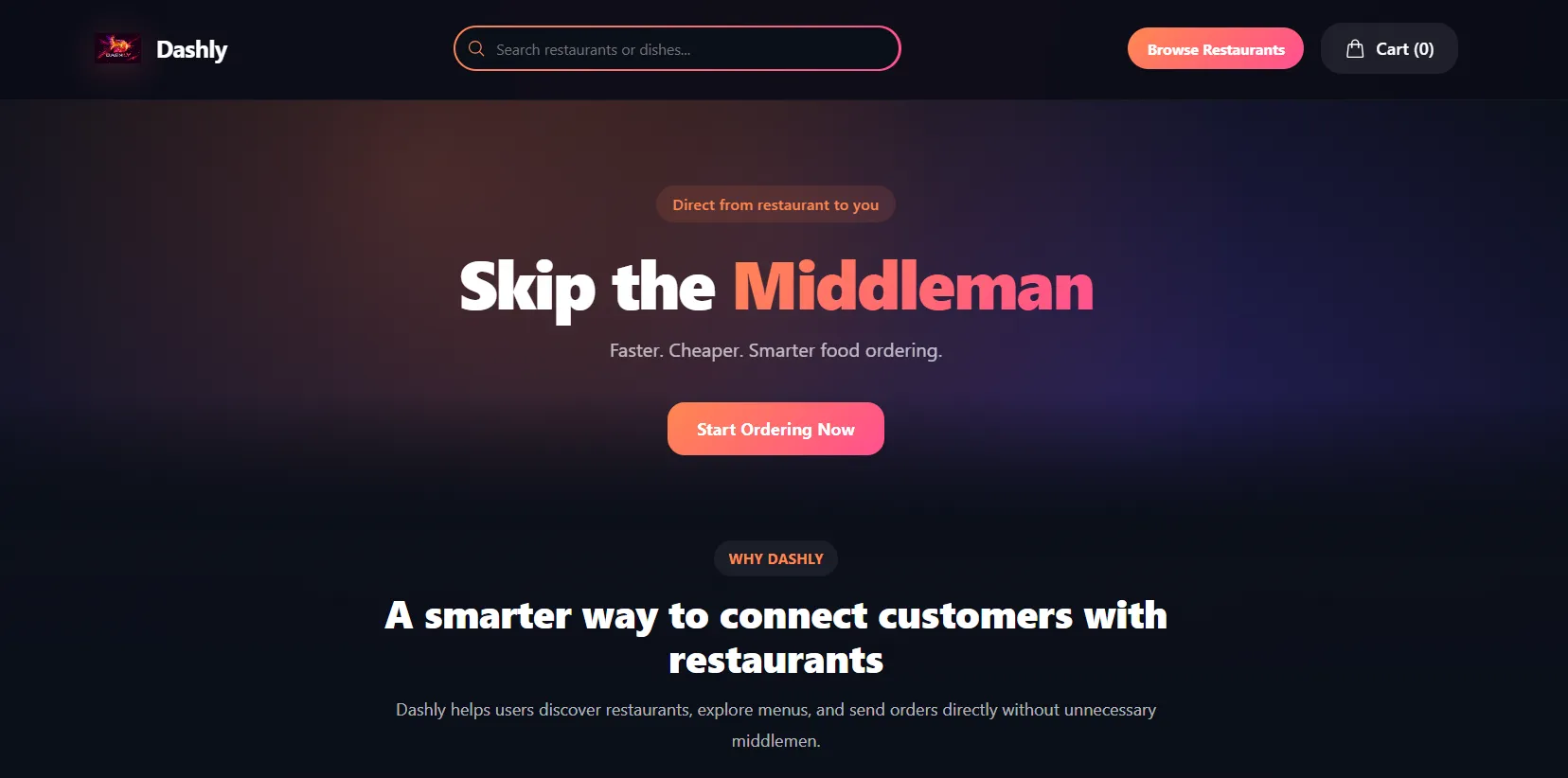 Dashly project screenshot